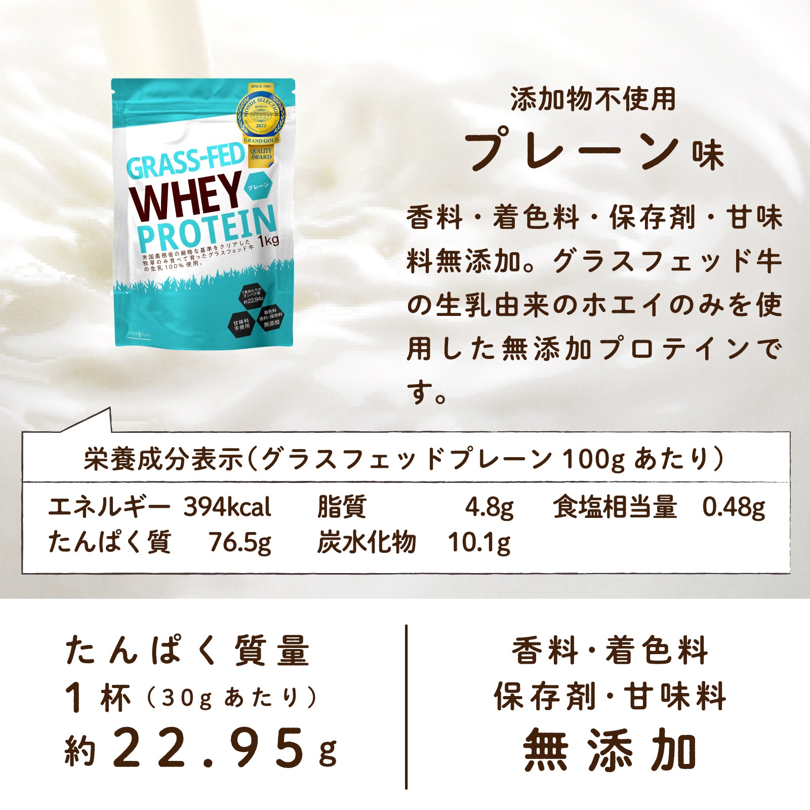 グラスフェッド　ホエイプロテイン ゴールデンホエイ グラスフェッド プロテイン | Choice Suppli 公式